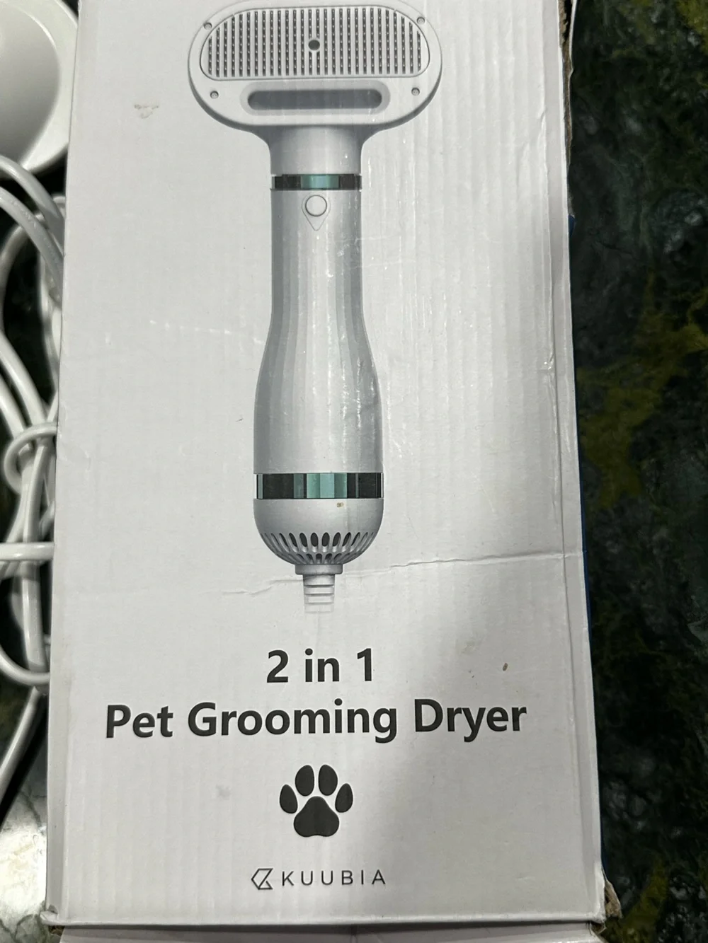 2-in-1 Pet Grooming Dryer Blower With Brush Adjustable Temperature For Dogs Cats